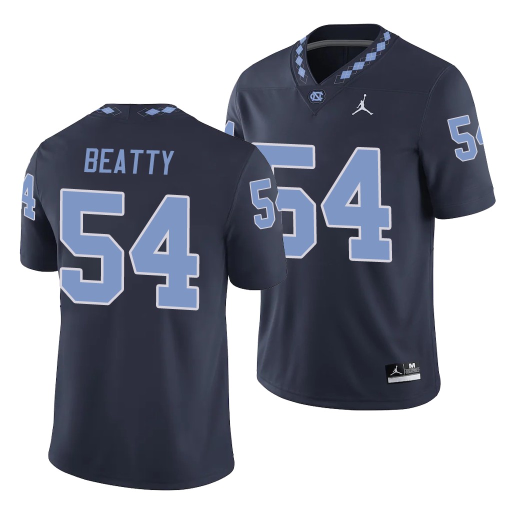 North Carolina Tar Heels A.J. Beatty Navy College Game Jersey VQP3VGXV