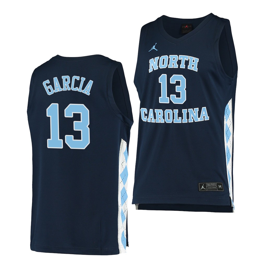 North Carolina Tar Heels Dawson Garcia Alternate Navy Top Transfers Jersey 0SMYTGXV