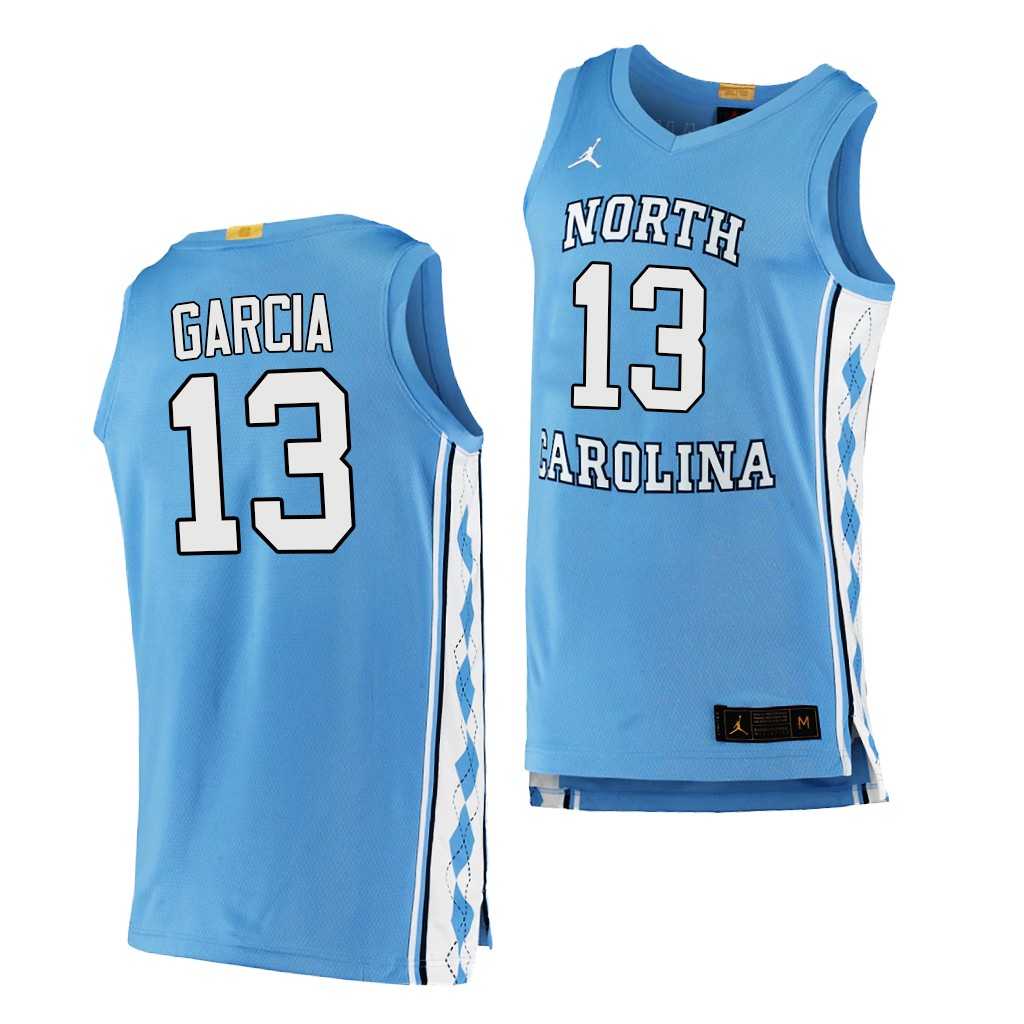 North Carolina Tar Heels Dawson Garcia College Blue Top Transfers Jersey Z6DAVGXV