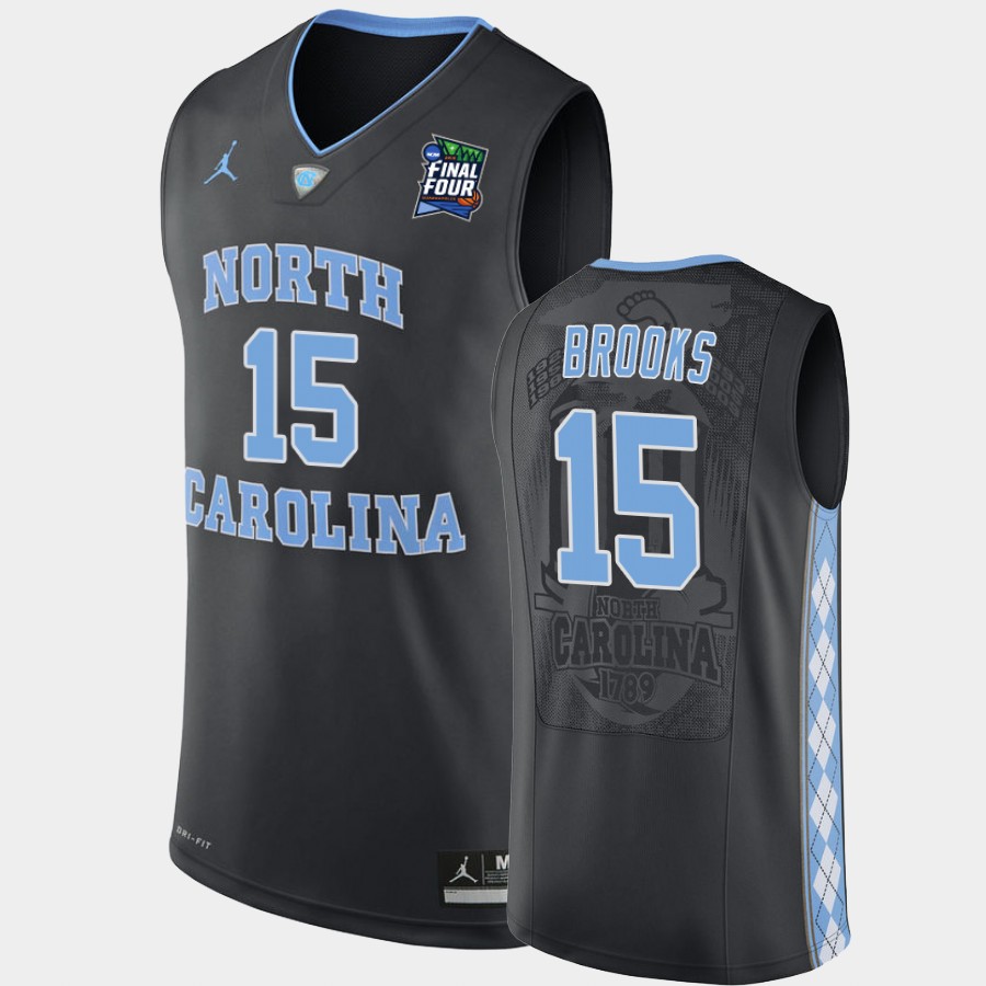 North Carolina Tar Heels Garrison Brooks Black Final-Four Jersey UKUJ2GXV