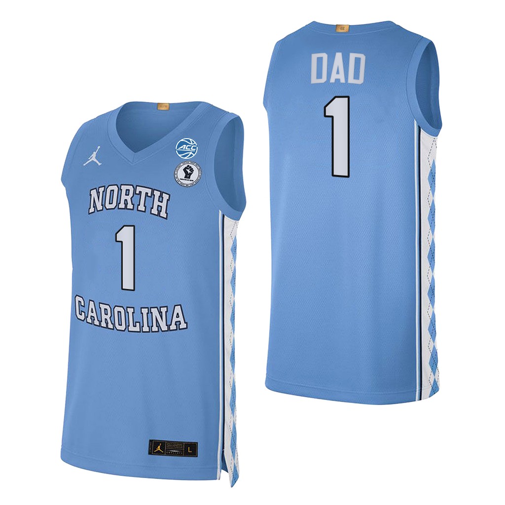 North Carolina Tar Heels Greatest Dad Blue Jersey Fathers Day Gift D1ZMOGXV
