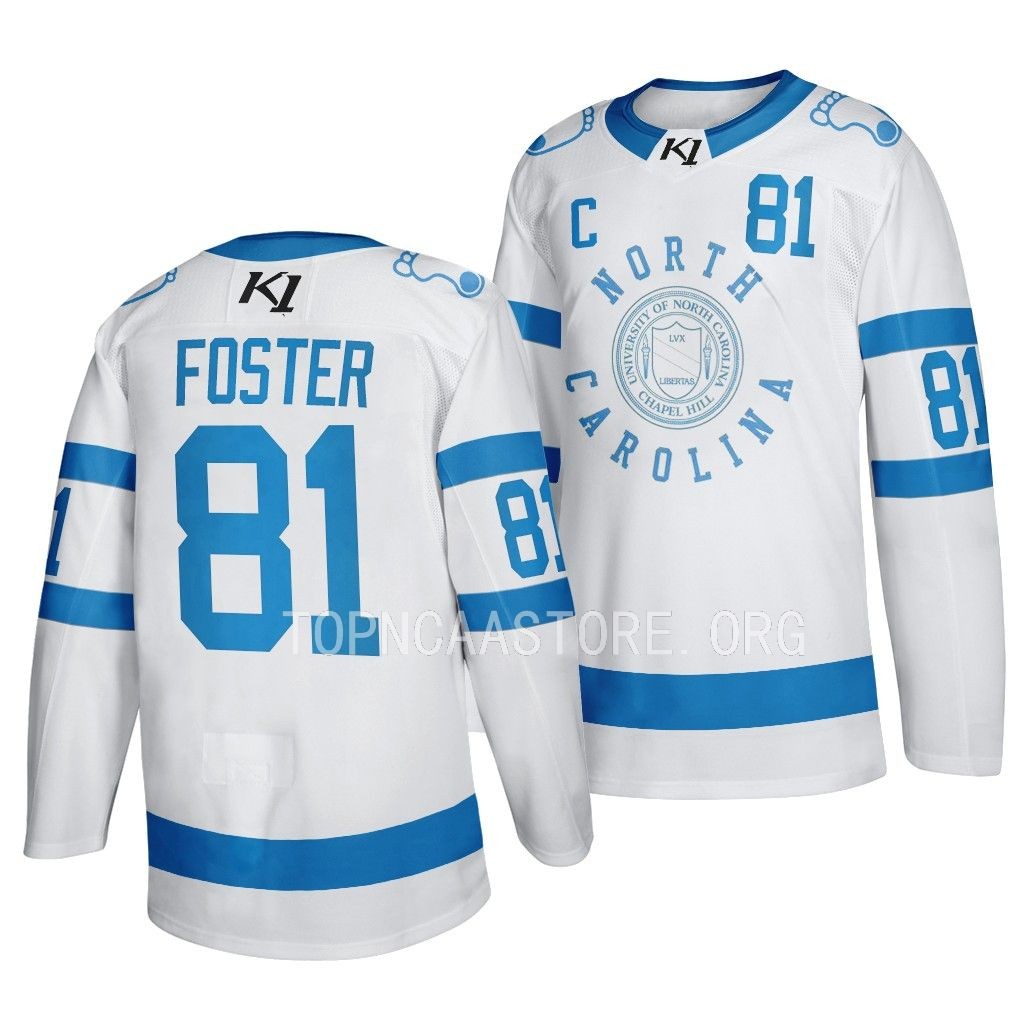 North Carolina Tar Heels Henry Foster Frozen Finley White #81 Stadium Series Jersey DXRWWGXV