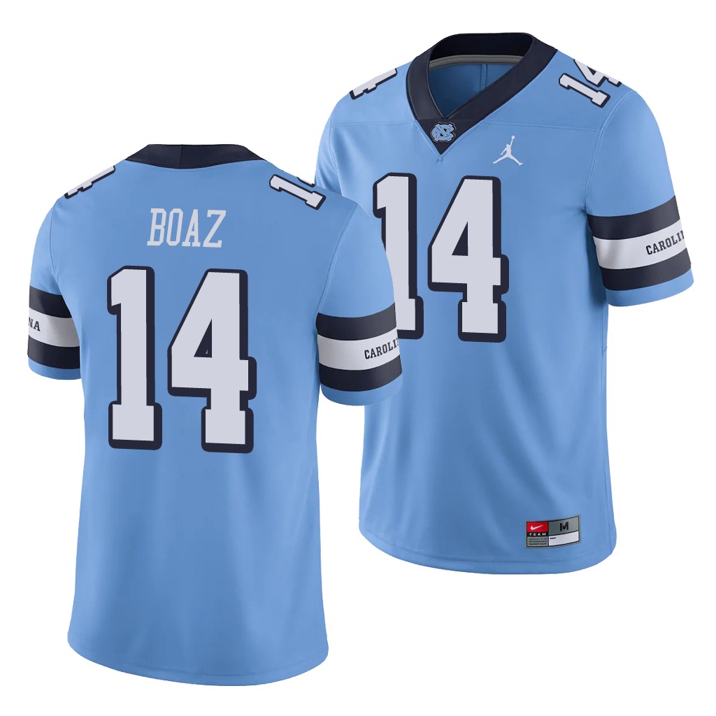 North Carolina Tar Heels Jefferson Boaz Carolina Blue College Alternate Game Jersey PJAYMGXV