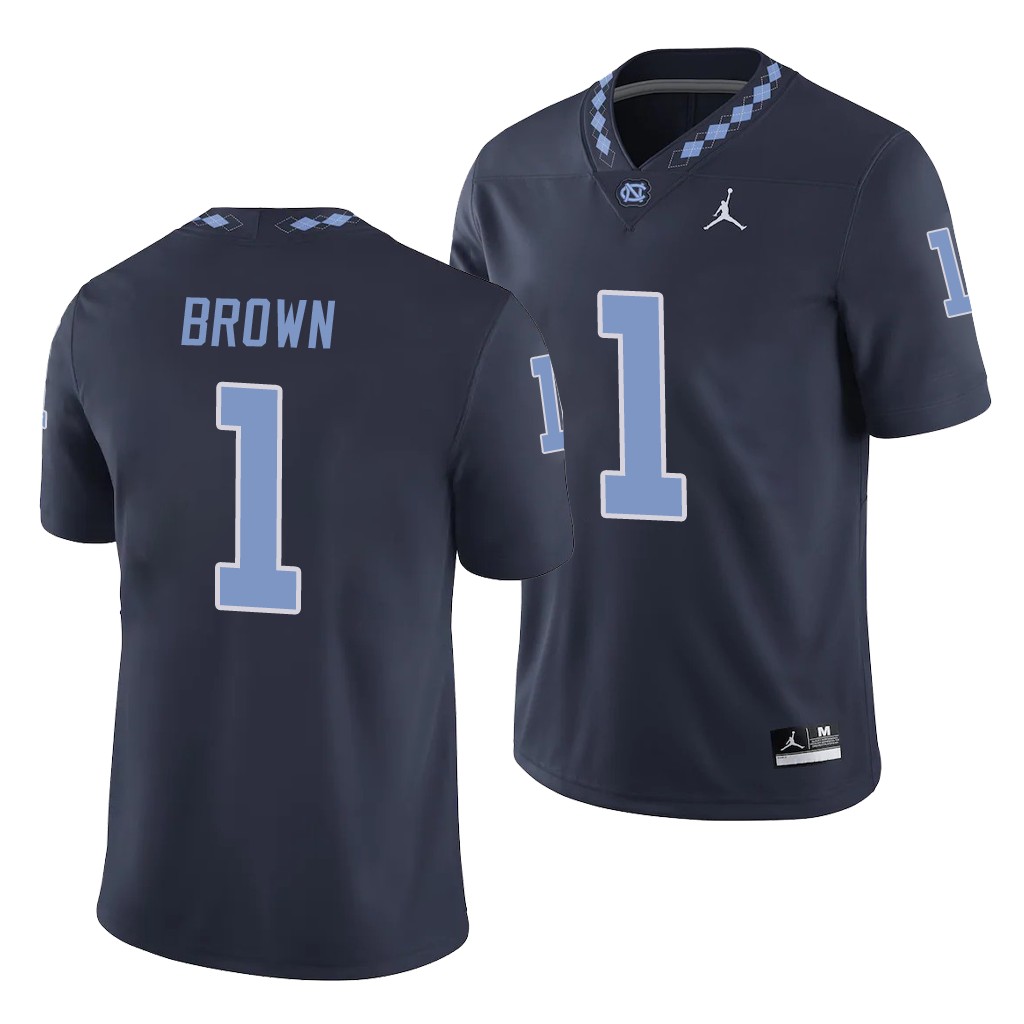 North Carolina Tar Heels Khafre Brown Navy College Game Jersey OSDO1GXV