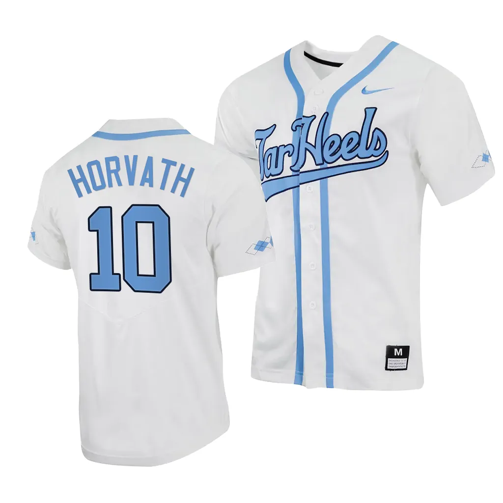 North Carolina Tar Heels Mac Horvath White #10 Jersey Full-Button UKZ7MGXV