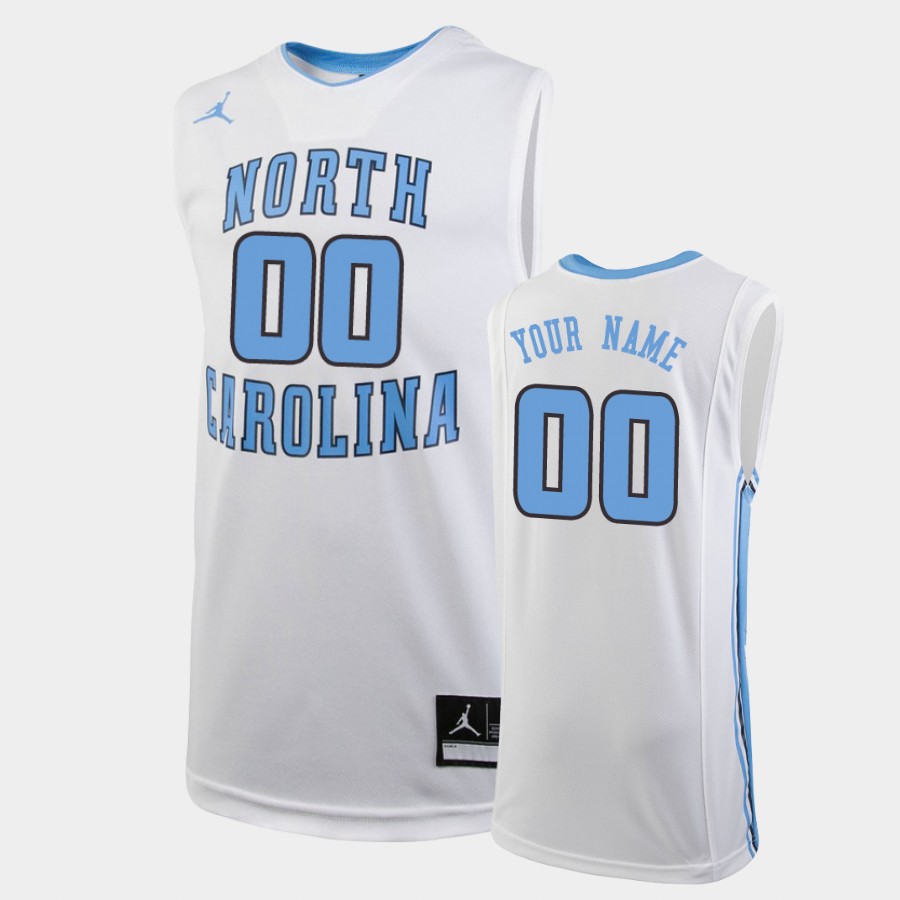 North Carolina Tar Heels White Custom Jersey FO3E4GXV