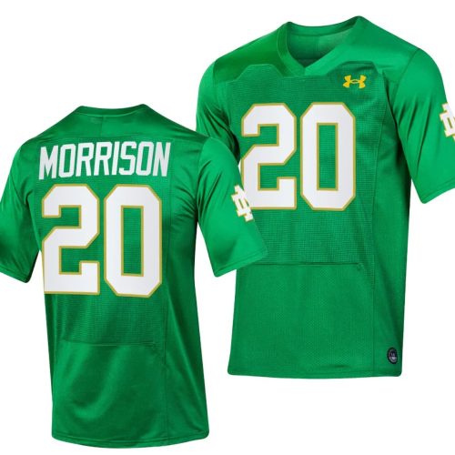 Notre Dame Fighting Irish Benjamin Morrison Jersey #20 College Football Green EYSJ4GXV