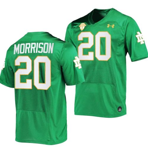 Notre Dame Fighting Irish Benjamin Morrison Jersey #20 College Football Kelly Green GKQAMGXV