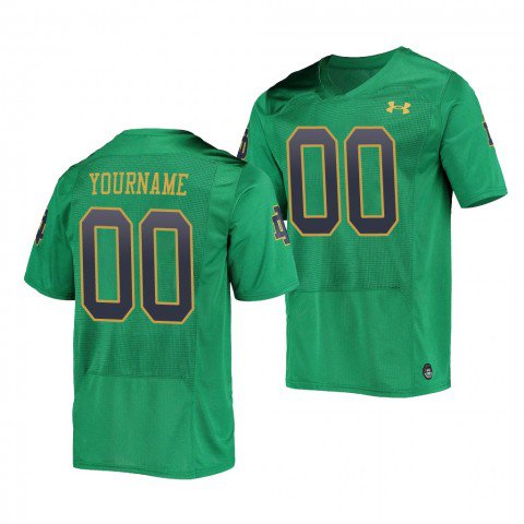 Notre Dame Fighting Irish Custom Name Number Football Jersey Green 1EQAYGXV
