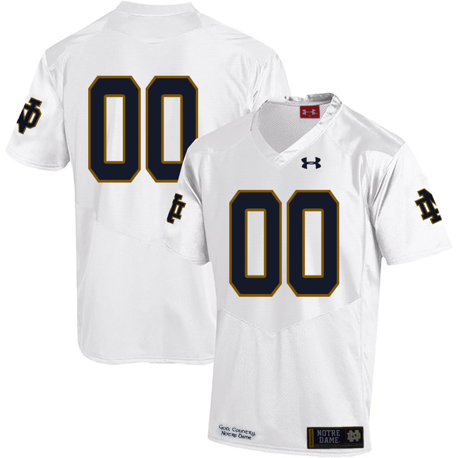 Notre Dame Fighting Irish Custom Name Number Football Jersey White KJOWRGXV