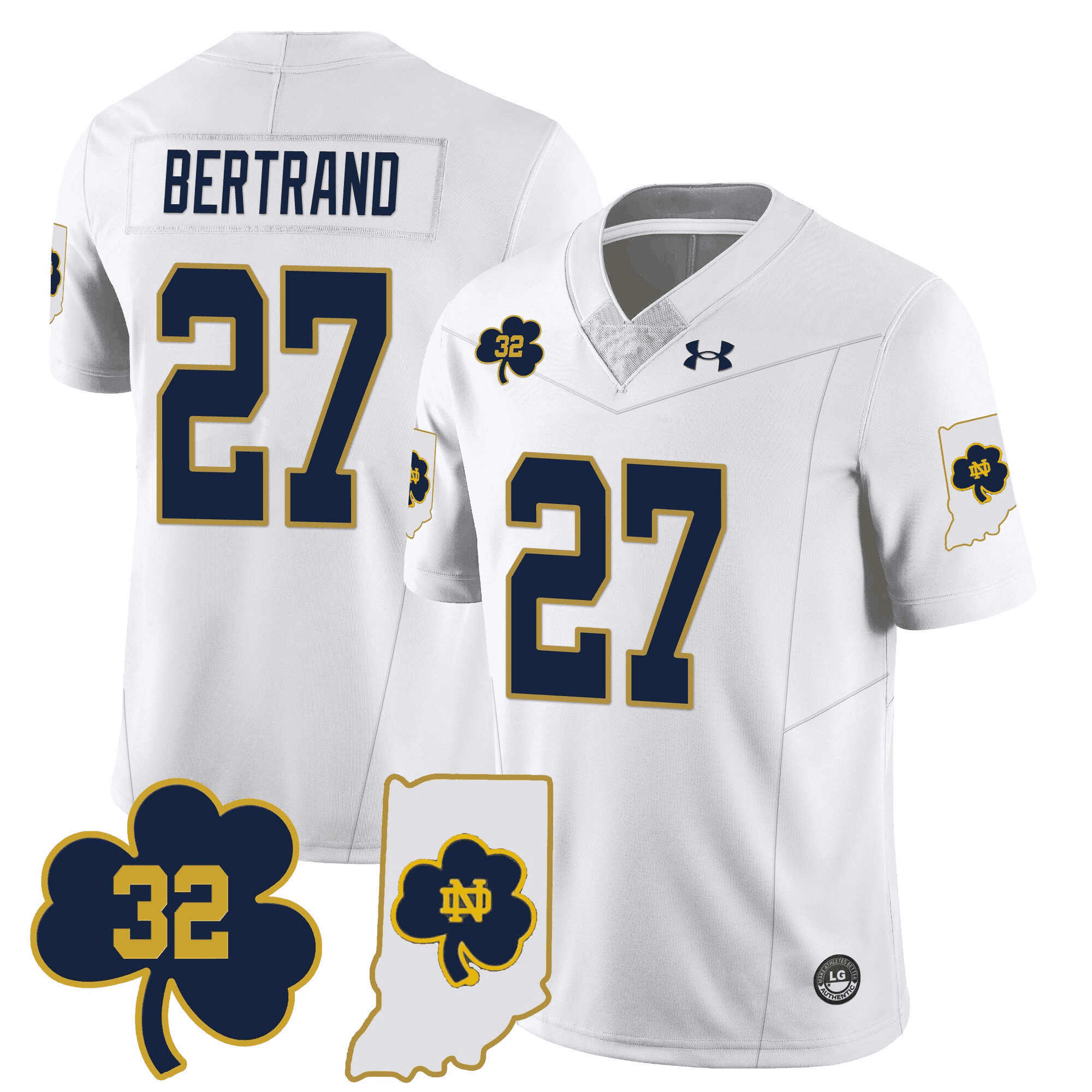 Notre Dame Fighting Irish Vapor Limited Jersey - Indiana Map - All Stitched #11 DTQ01GXV