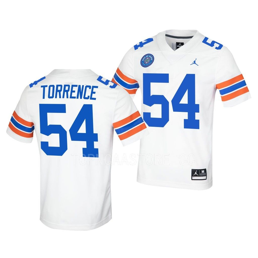 O'Cyrus Torrence Florida Gators Ring Of Honor Untouchable Jersey White #54 Uniform DMCKRGXV