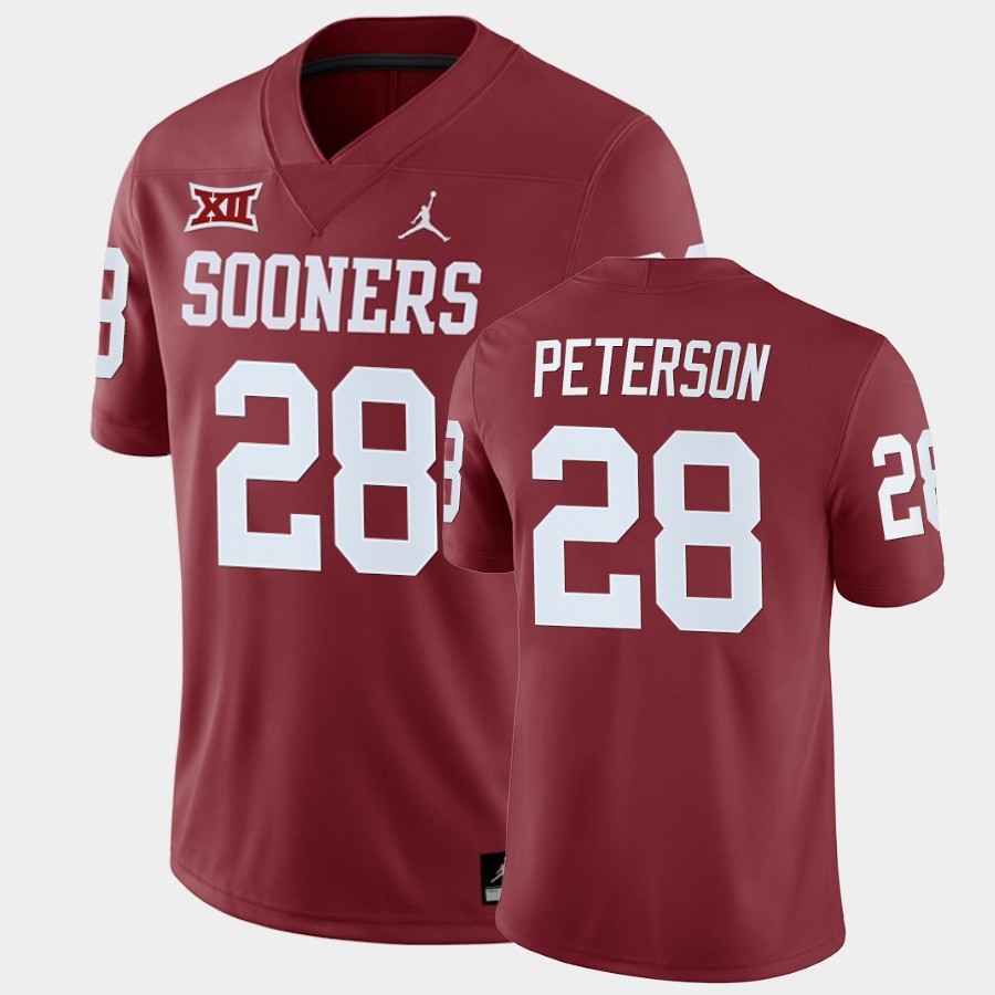 Oklahoma Sooners Adrian Peterson Crimson Home History Player Jersey NFVRXGXV