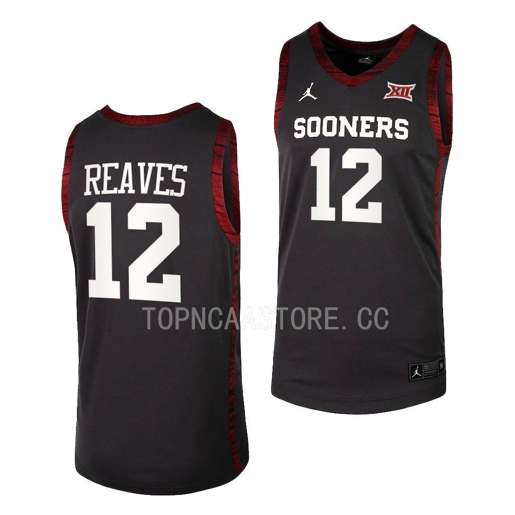 Oklahoma Sooners Austin Reaves Alumni uniform Anthracite #12 Jersey POKKUGXV