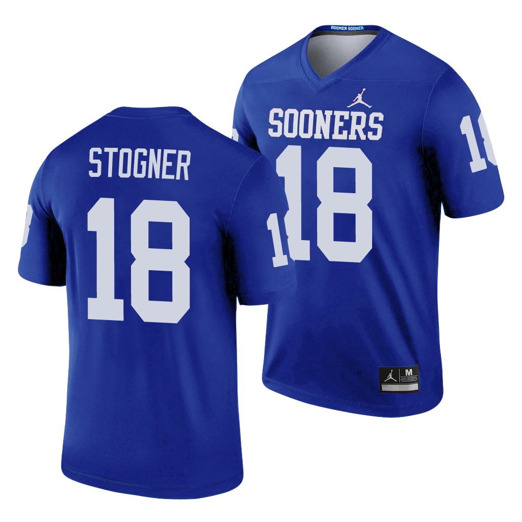 Oklahoma Sooners Austin Stogner 18 Blue Legend Jersey T9FUBGXV