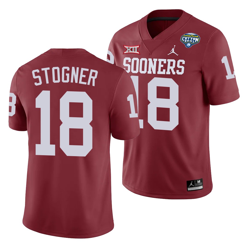 Oklahoma Sooners Austin Stogner Cotton Bowl Classic Crimson College Jersey Z4NHVGXV