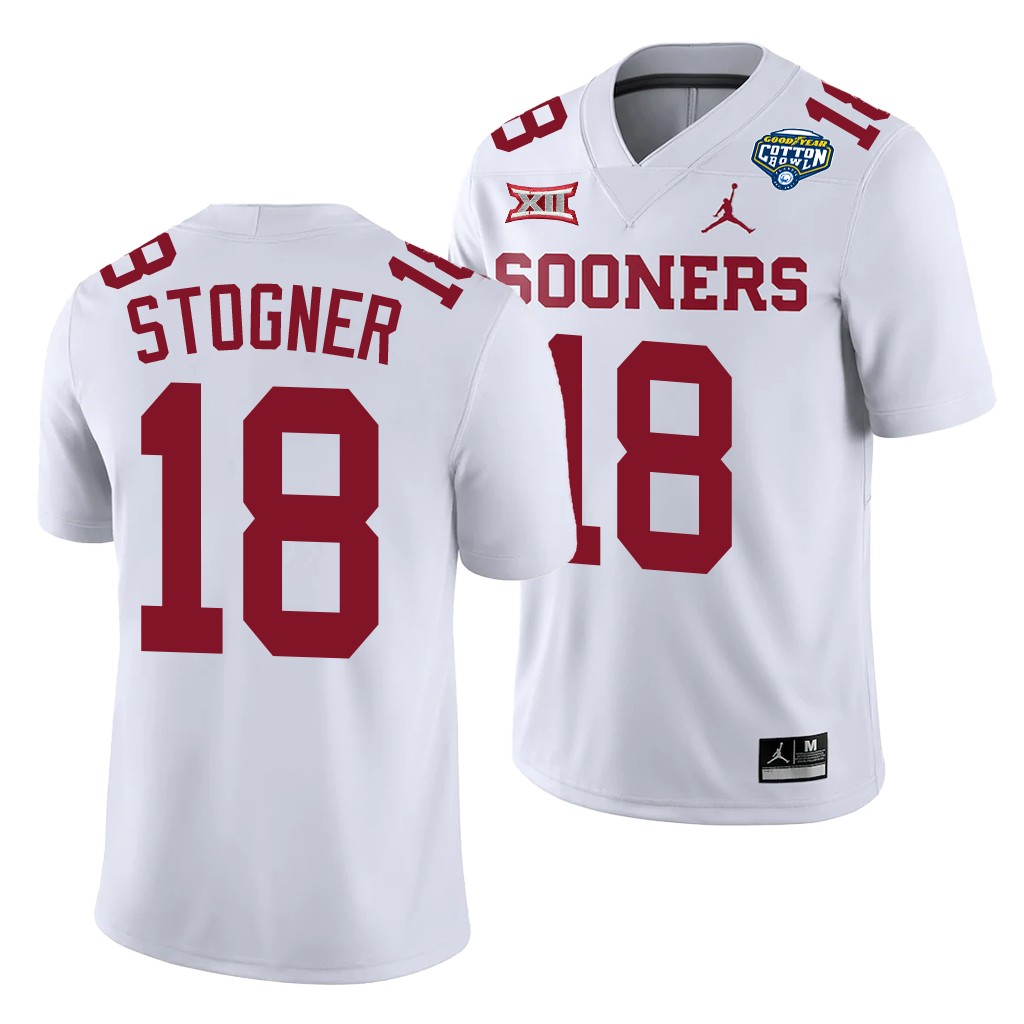 Oklahoma Sooners Austin Stogner Cotton Bowl Classic White College Jersey 3KYTKGXV