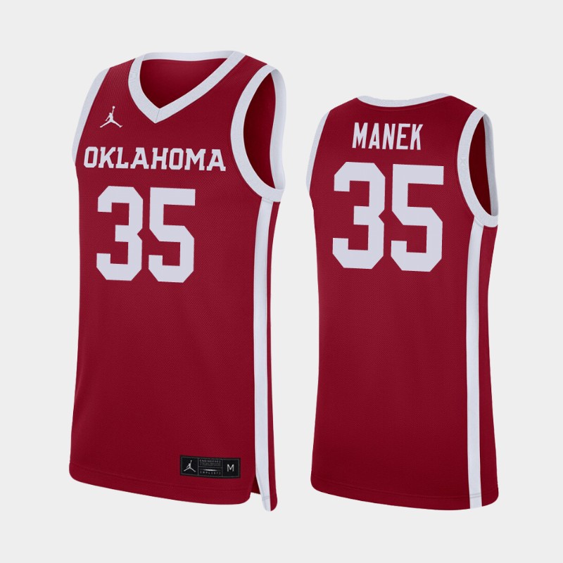 Oklahoma Sooners Brady Manek Crimson College Jersey KSCCLGXV