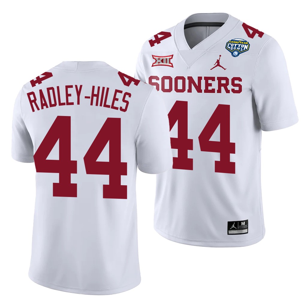 Oklahoma Sooners Brendan Radley-Hiles Cotton Bowl Classic White College Jersey 4M3NTGXV