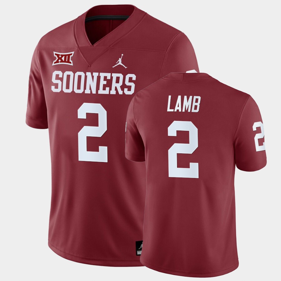 Oklahoma Sooners CeeDee Lamb Crimson Home Game Jersey CSJPDGXV
