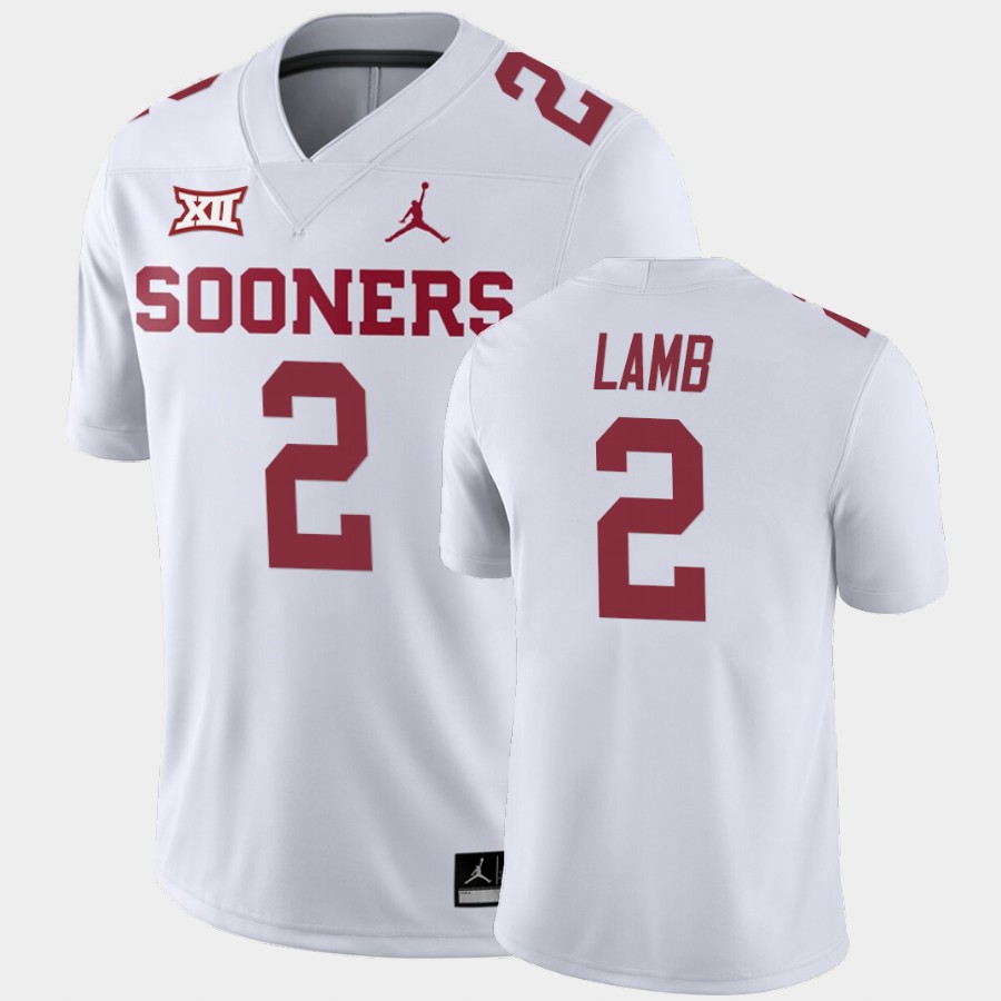 Oklahoma Sooners CeeDee Lamb White Away Game Jersey NNL8GGXV