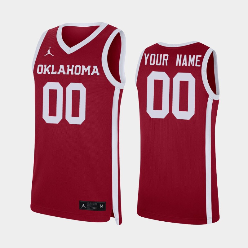 Oklahoma Sooners Crimson Custom Jersey FN1ZFGXV
