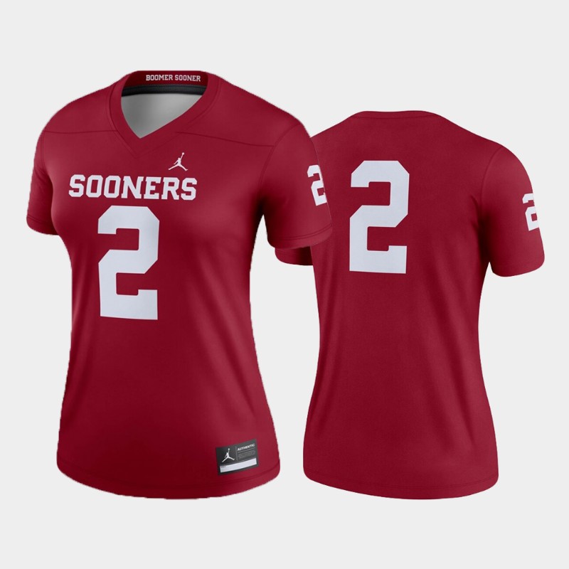 Oklahoma Sooners Crimson Legend College Jersey XBGAUGXV