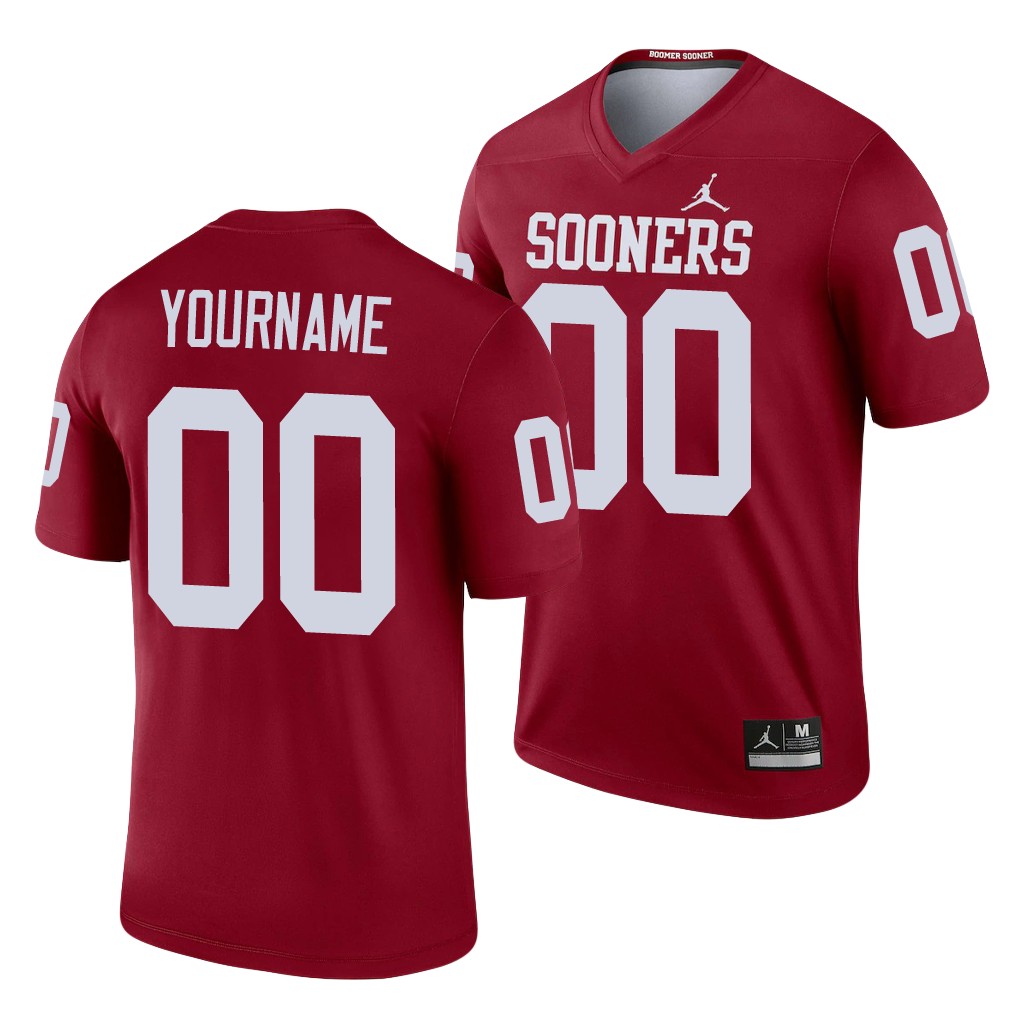 Oklahoma Sooners Custom 00 Crimson Legend Jersey XQQPSGXV