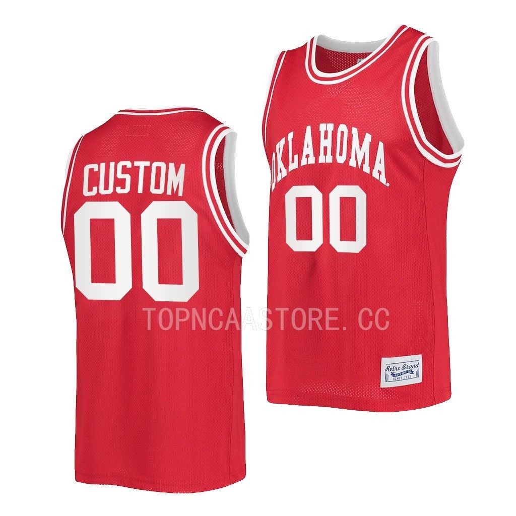 Oklahoma Sooners Custom Crimson #00 Classic Jersey 2022-23 Retro KFGP1GXV