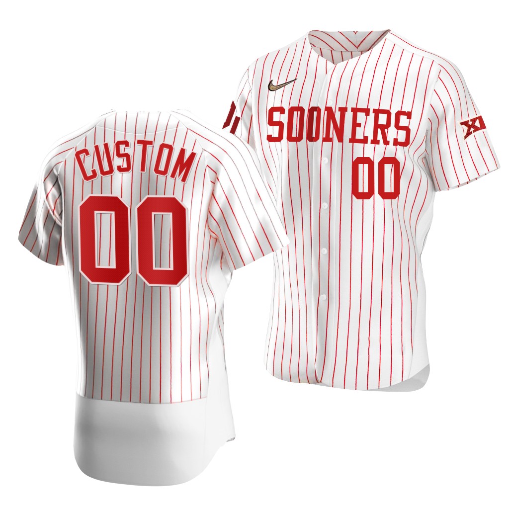 Oklahoma Sooners Custom White Vapor Prime College Jersey JPZEQGXV