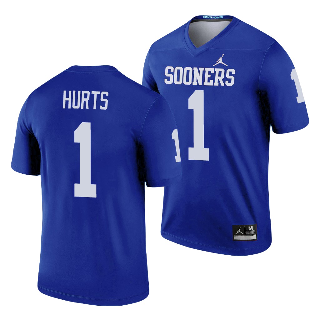 Oklahoma Sooners Jalen Hurts 1 Blue Legend Jersey SEVQGGXV