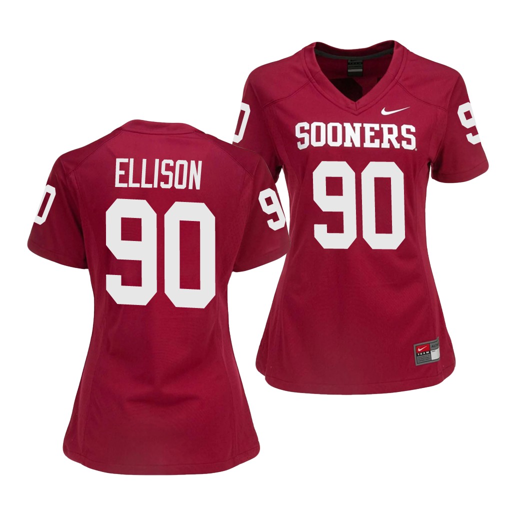 Oklahoma Sooners Josh Ellison 90 Crimson College Game Jersey Wo MOCRWGXV