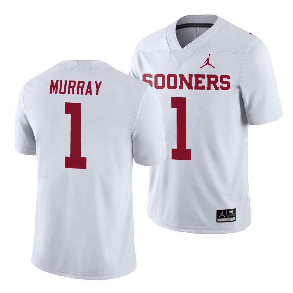 Oklahoma Sooners Kyler Murray 1 White Game Jersey 9TESEGXV