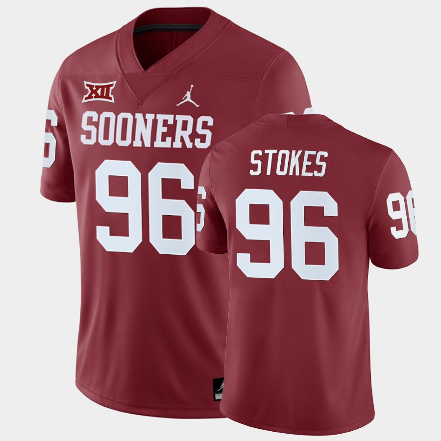 Oklahoma Sooners LaRon Stokes Crimson Home Game Jersey QZO03GXV