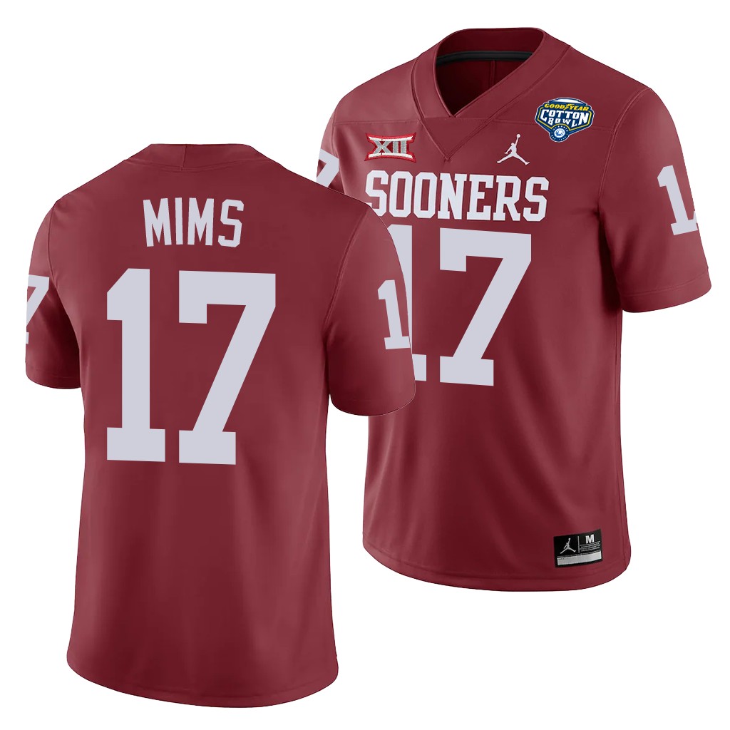 Oklahoma Sooners Marvin Mims Cotton Bowl Classic Crimson College Jersey ITGRZGXV