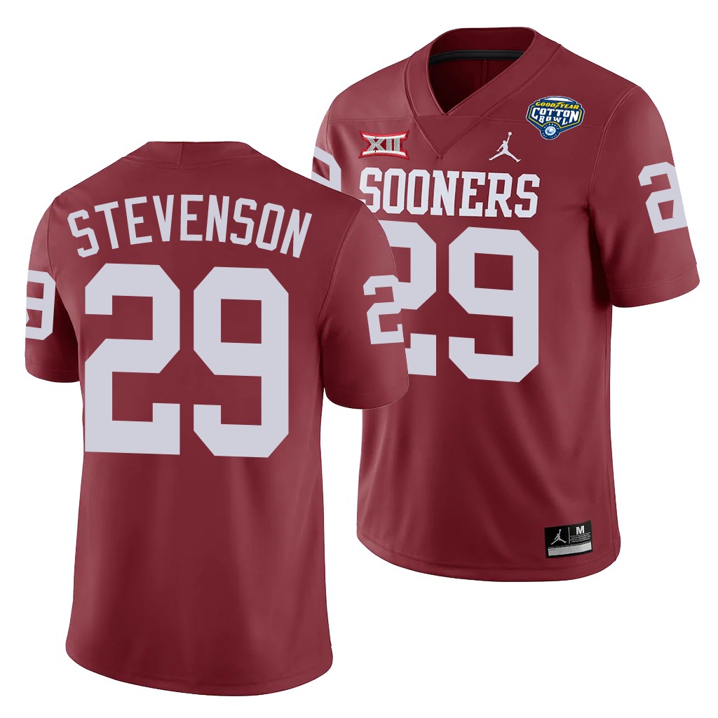 Oklahoma Sooners Rhamondre Stevenson Cotton Bowl Classic Crimson College Jersey GUXFJGXV