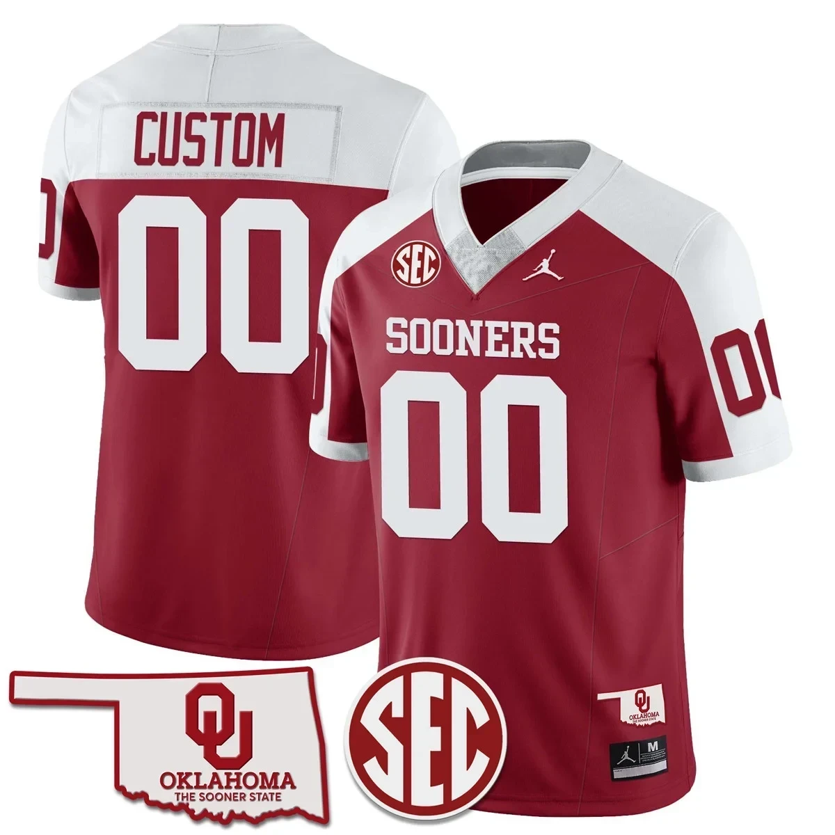 Oklahoma Sooners SEC Patch Vapor Premier Limited Custom Jersey - All Stitched #1 DFVQMGXV