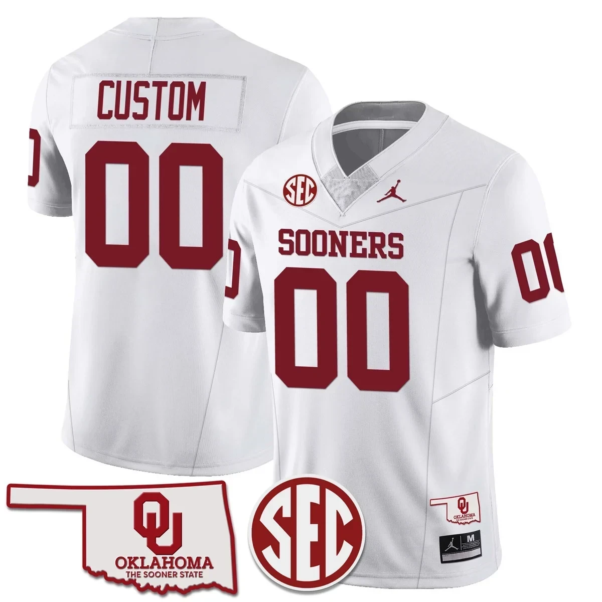 Oklahoma Sooners SEC Patch Vapor Premier Limited Custom Jersey - All Stitched #3 RMTNYGXV