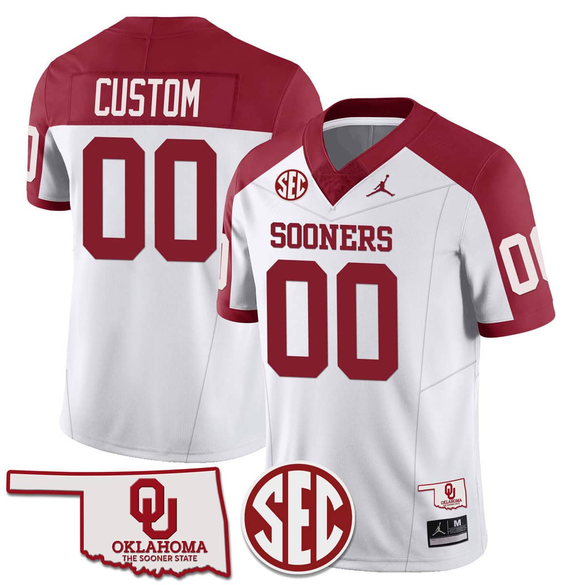 Oklahoma Sooners SEC Patch Vapor Premier Limited Custom Jersey - All Stitched #4 LMUIXGXV
