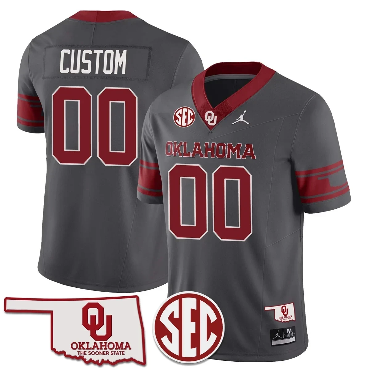 Oklahoma Sooners SEC Patch Vapor Premier Limited Custom Jersey - All Stitched #5 KTJOTGXV