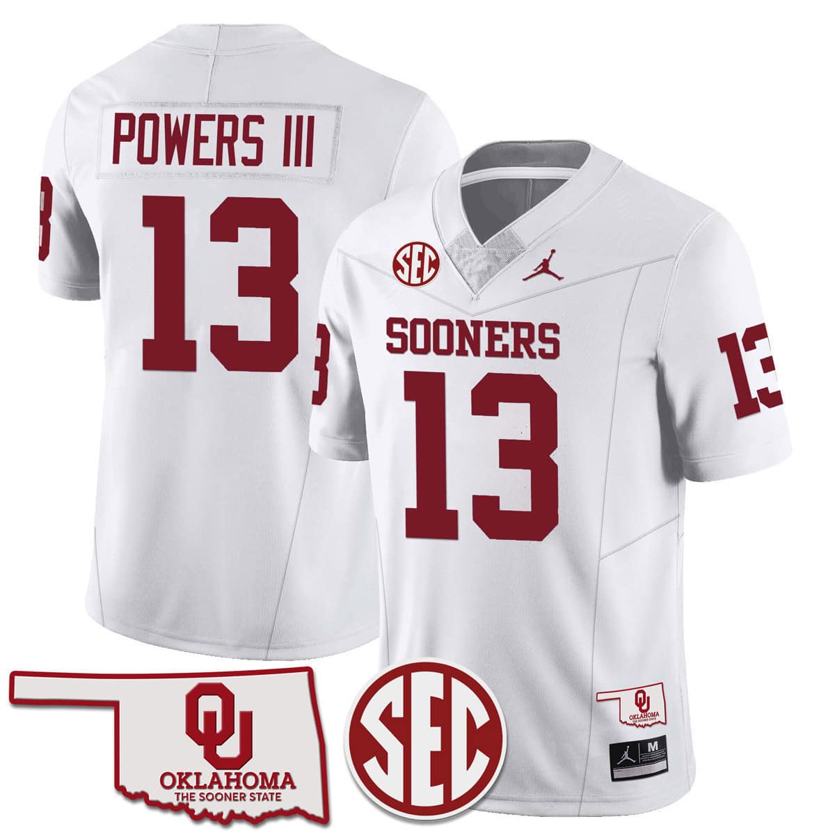 Oklahoma Sooners SEC Patch Vapor Premier Limited Jersey - All Stitched #15 XGP5PGXV