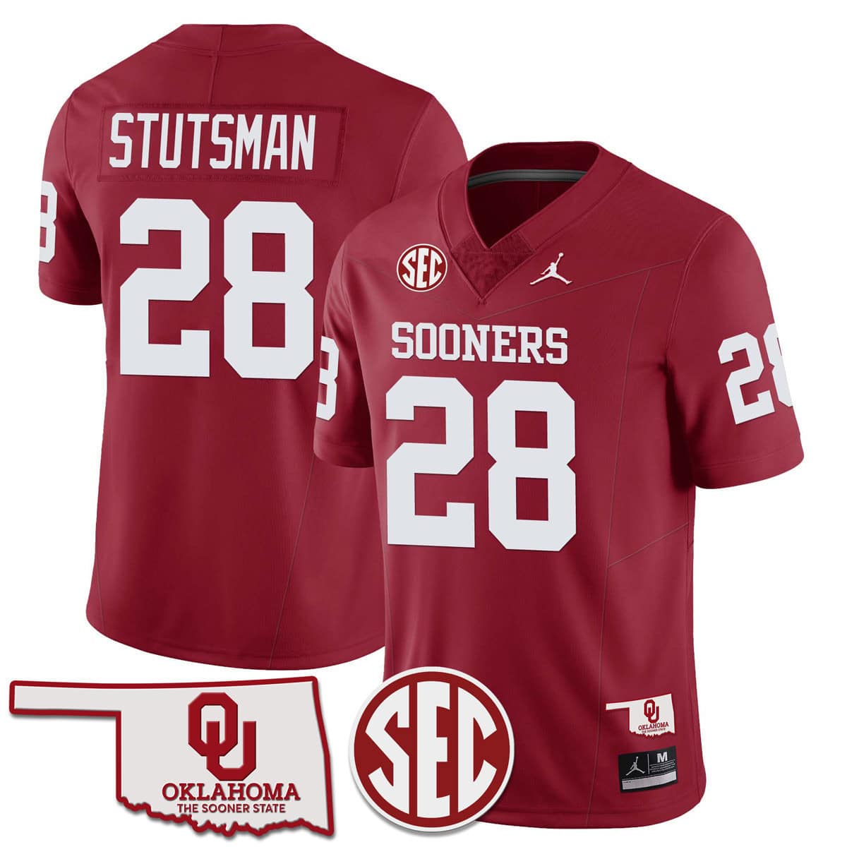 Oklahoma Sooners SEC Patch Vapor Premier Limited Jersey - All Stitched #6 F1SSLGXV