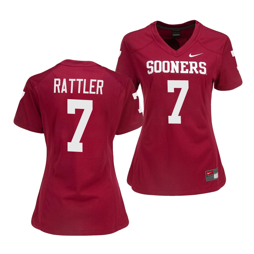 Oklahoma Sooners Spencer Rattler 7 Crimson College Game Jersey Wo SPAW6GXV