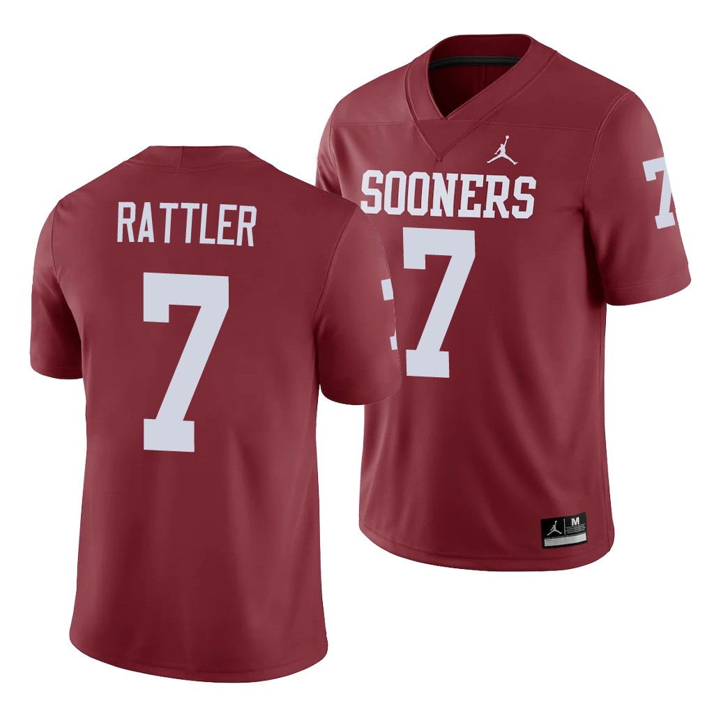 Oklahoma Sooners Spencer Rattler Crimson Game College Jersey LJU00GXV