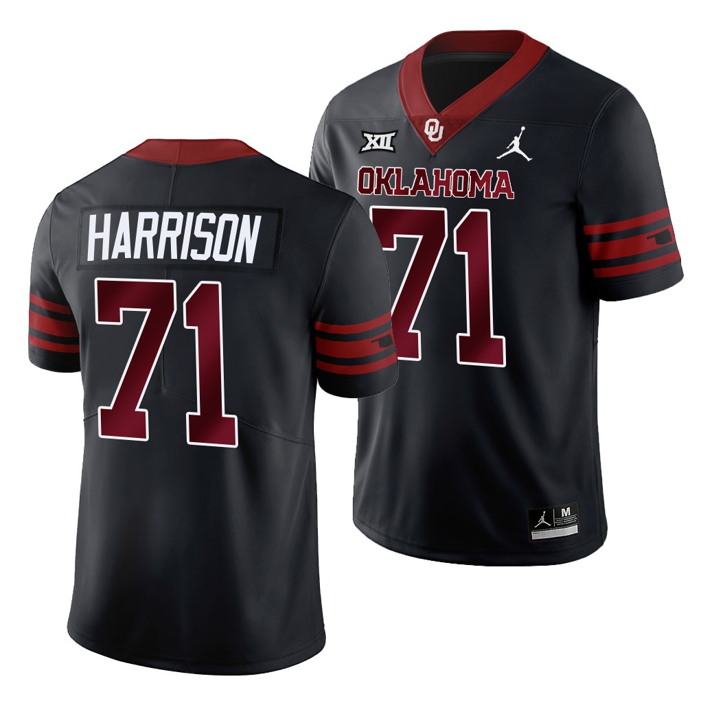 Oklahoma Sooners Unity Anton Harrison #71 Anthracite Alternate Jersey WRMSQGXV