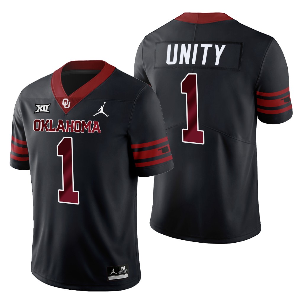 Oklahoma Sooners Unity Together #1 Anthracite Alternate Jersey DXZHLGXV