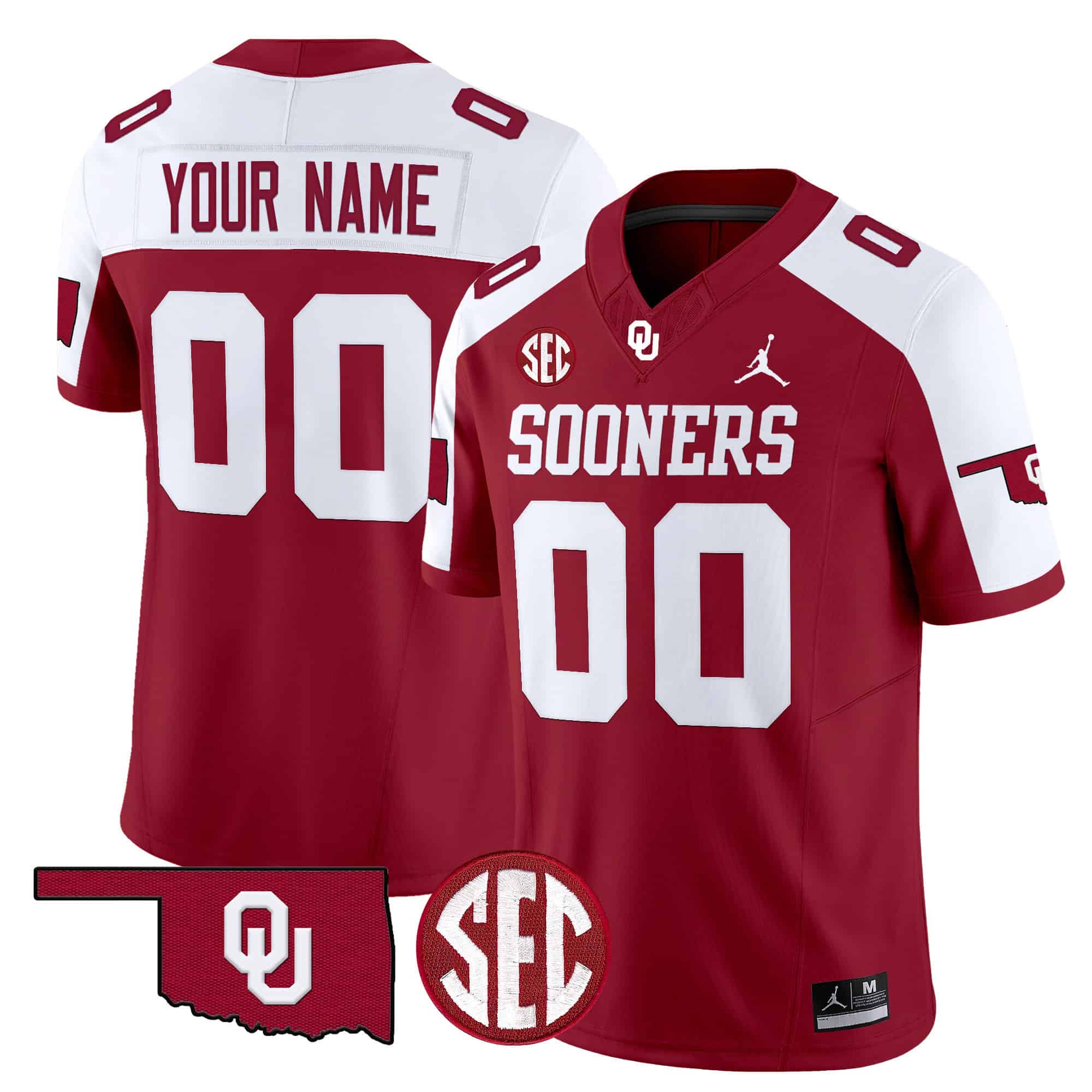 Oklahoma Sooners Vapor Limited Custom Jersey - SEC Patch - All Stitched #3 FFU0JGXV