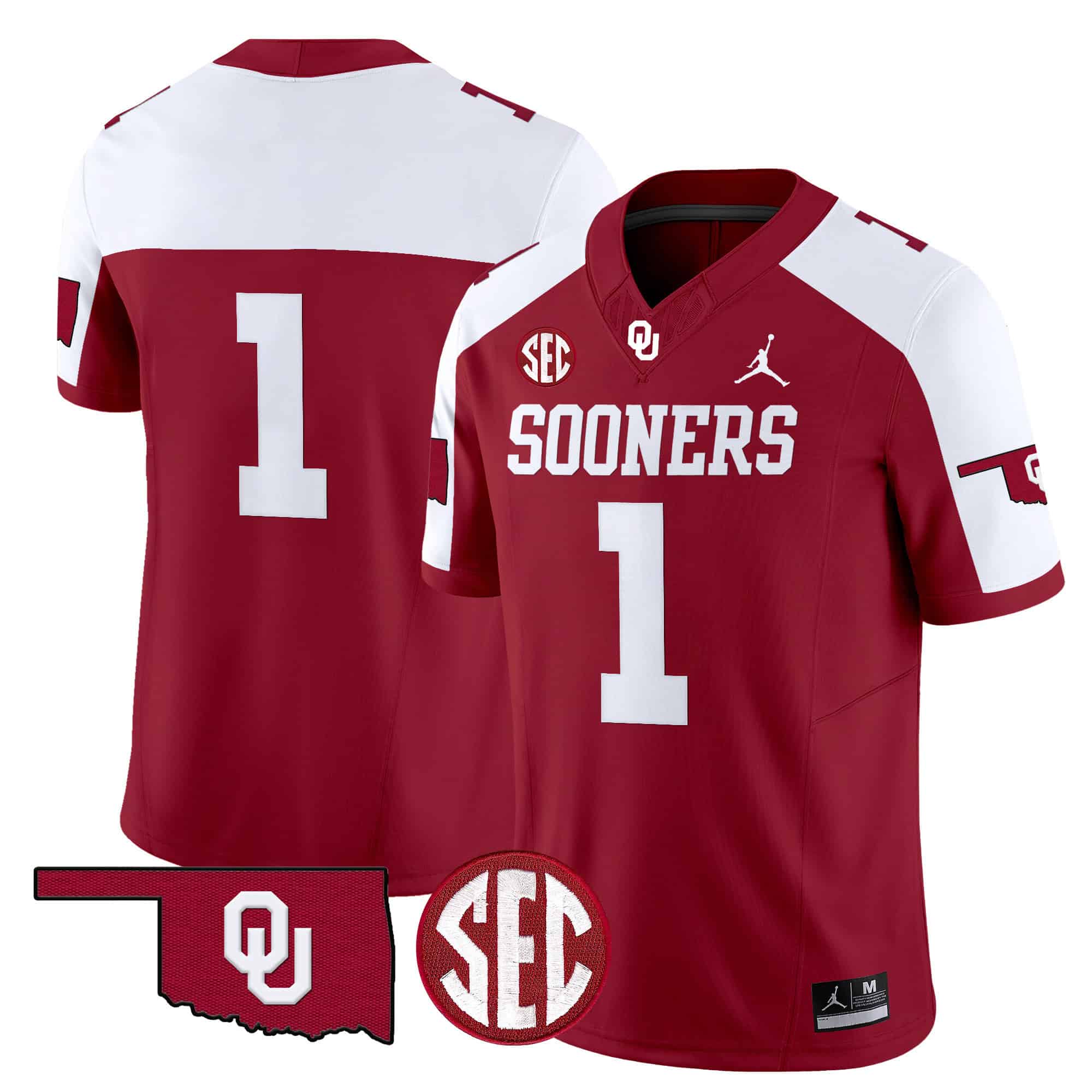 Oklahoma Sooners Vapor Limited Jersey - SEC Patch - All Stitched #35 KM7BVGXV