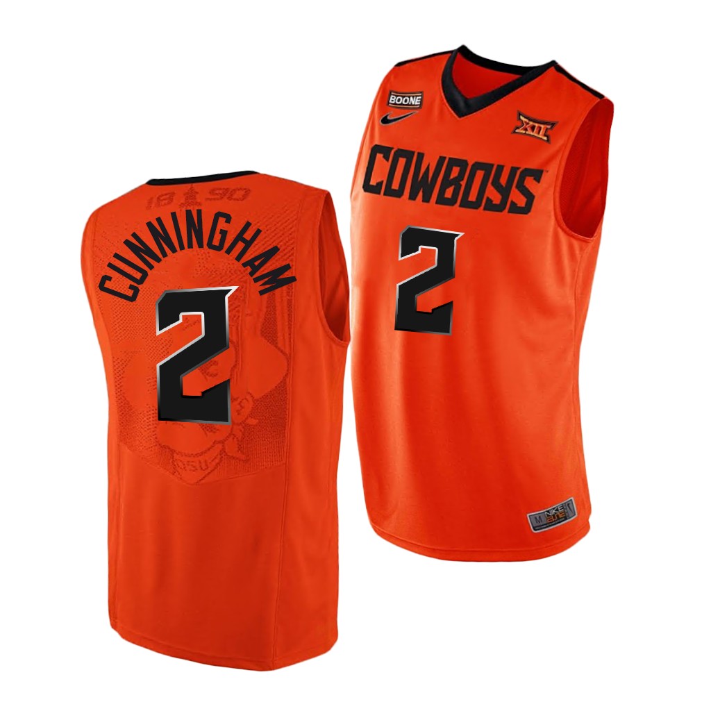 Oklahoma State Cowboys Cade Cunningham Orange College Jersey AHJKKGXV
