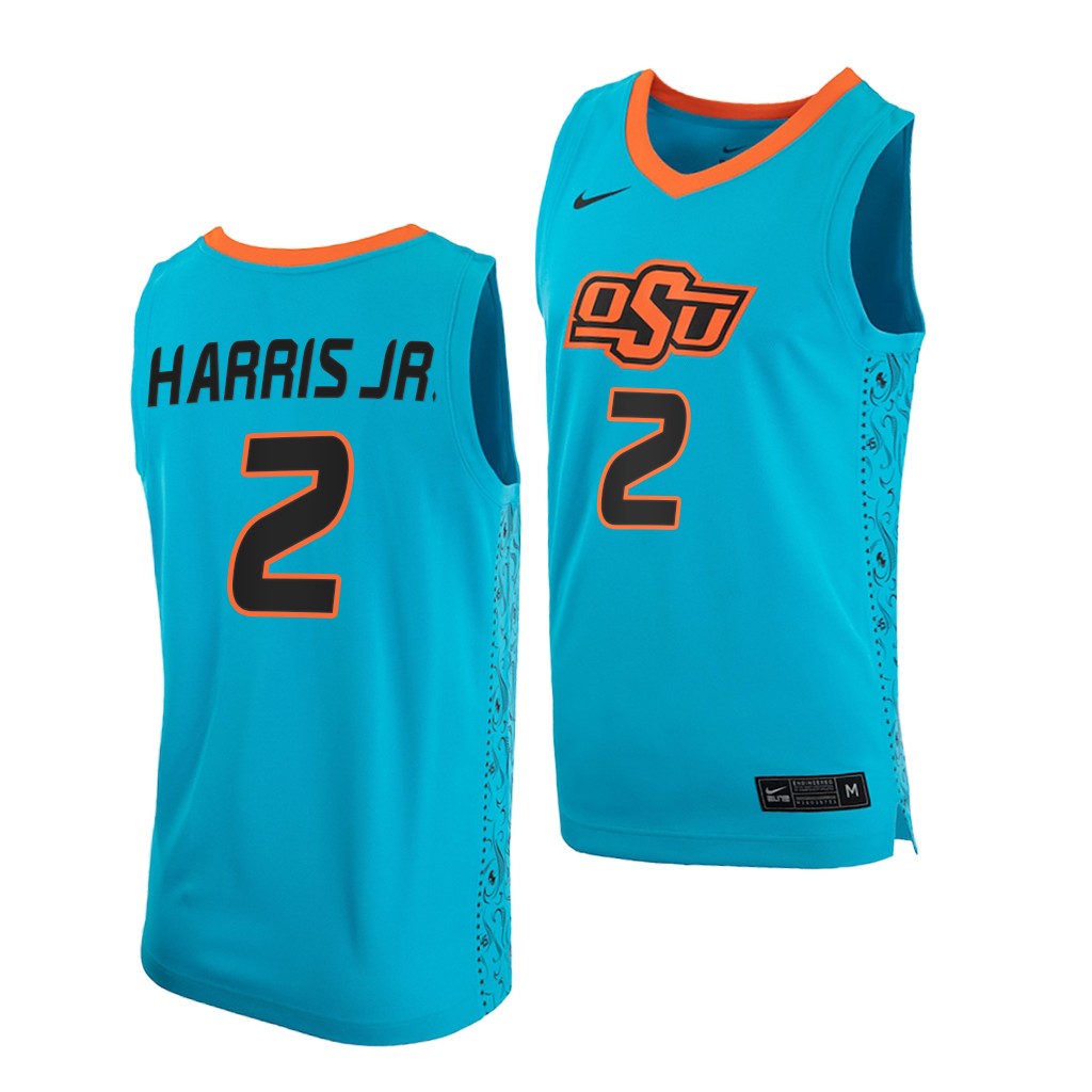 Oklahoma State Cowboys Chris Harris Jr. Blue College Jersey XVGVRGXV